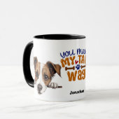 Schattige Jack Russell Terrier Je Maak Mijn Staart Mok (Voorkant links)