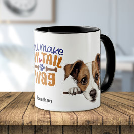 Schattige Jack Russell Terrier Je Maak Mijn Staart Mok