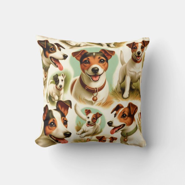  Schattige Jack Russell Terrier Kussen (Voorkant)