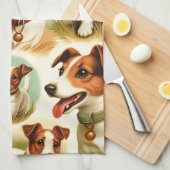Schattige Jack Russell Terrier Theedoek (Quarter Fold)
