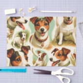 Schattige Jack Russell Terrier Tissuepapier (Craft)