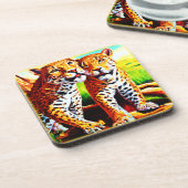 Schattige Jaguar Cubs in het Oerwoud. Bestel nu Bier Onderzetter (Linkerzijde)