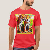 Schattige Jaguar Cubs in het Oerwoud. Bestel nu T-shirt (Voorkant)