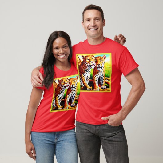 Schattige Jaguar Cubs in het Oerwoud. Bestel nu T-shirt (Unisex)