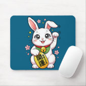 Schattige Japan Lucky Rabbit Maneki Neko Muismat (Met muis)