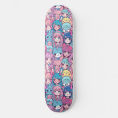 Schattige Japans Anime Girl Pattern Skateboard (Voorkant)