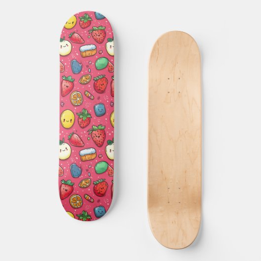 Schattige Japans Anime Pattern Skateboard (Voorkant)