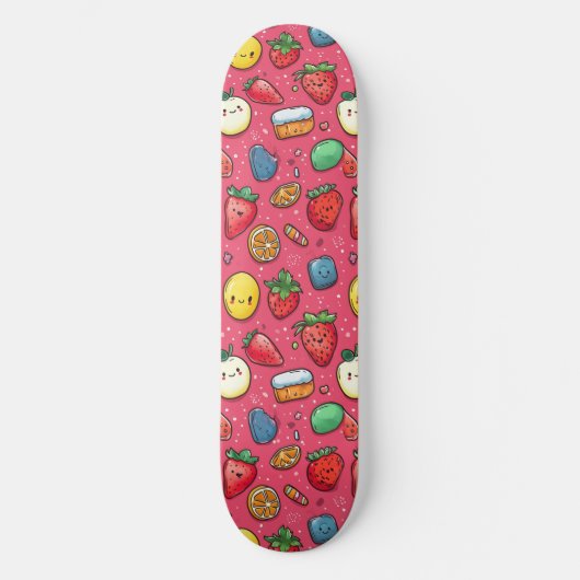 Schattige Japans Anime Pattern Skateboard (Voorkant)