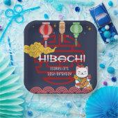 Schattige Japans Hibachi Dinner Verjaardagsfeest Papieren Bordje (Feest)