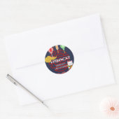 Schattige Japans Hibachi Dinner Verjaardagsfeest Ronde Sticker (Envelop)