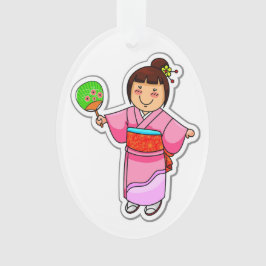 Schattige Japans Meisje Ornament