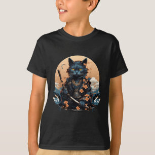 Schattige Japans Samurai Cat Shirt Tattoo 2023 Kaw