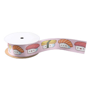 Schattige Japans sushi eten doedels roze Satijnen Lint