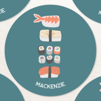 Schattige Japans Sushi gepersonaliseerd