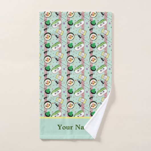 Schattige Japans Sushi Lover Golfpatroon Bad Handdoek (Handdoek)