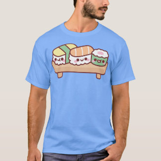 Schattige Japans Sushi Trio Ei Zalm en Maki T-shirt