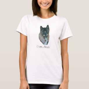schattige japanse akita hond portretteert realisti t-shirt