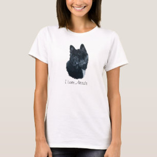 schattige japanse akita hond portretteert realisti t-shirt
