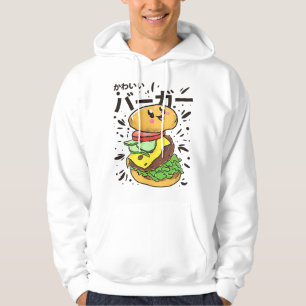 Schattige Japanse Burger Kawaii Etenliefhebber s Hoodie