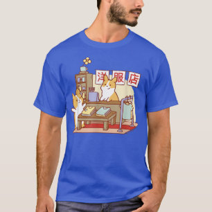 Schattige Japanse Corgi Hond Moeder Vader T-shirt