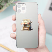 Schattige japanse foodie Sticker (Telefoon)