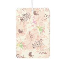 Schattige Japanse Kawaii Konijn en Roze Gingham Ge