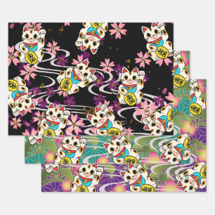 schattige Japanse papierbladen Inpakpapier Vel
