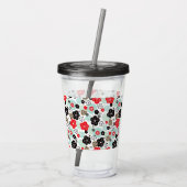 Schattige Japanse patroonontwerpen Acryl Drinkbeker (Achterkant)