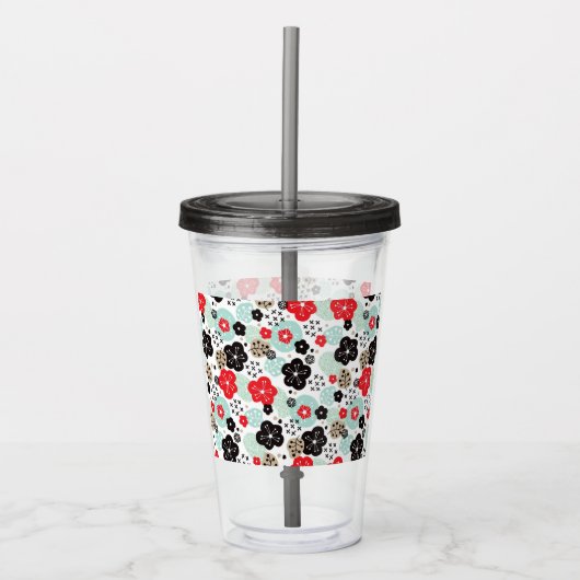 Schattige Japanse patroonontwerpen Acryl Drinkbeker (Voorkant)