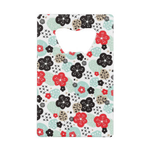 Schattige Japanse patroonontwerpen Creditkaart Flessenopener