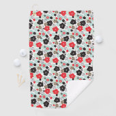 Schattige Japanse patroonontwerpen Golfhanddoek (Insitu)