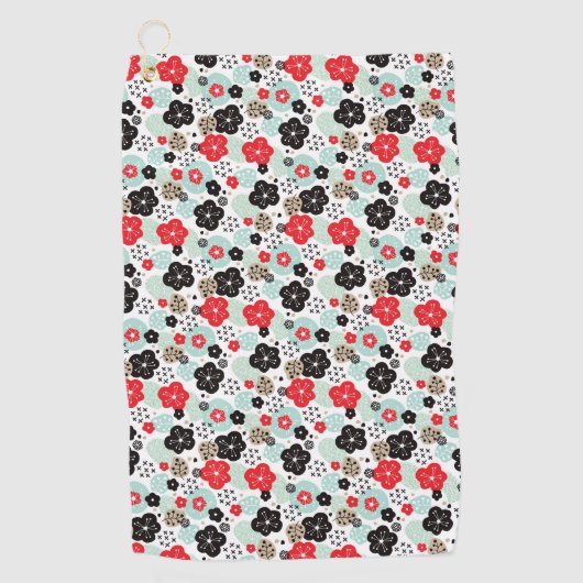 Schattige Japanse patroonontwerpen Golfhanddoek (Voorkant)