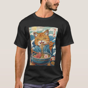 Schattige Japanse Ramen Kat De Grote Golf T-shirt