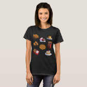 Schattige Japanse Snacks T-shirt (Voorkant volledig)