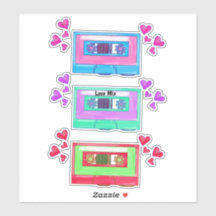 Schattige jaren tachtig vintage muziek mixtape car