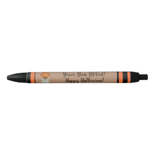 Schattige Je bent BOOed Halloween pompoen geest Zwarte Inkt Pen
