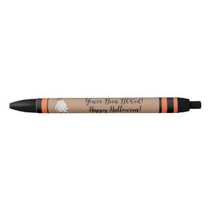 Schattige Je bent BOOed Halloween pompoen geest Zwarte Inkt Pen