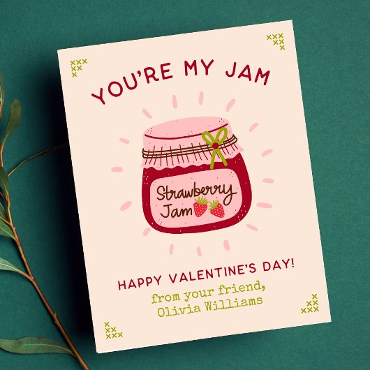 Schattige Je bent mijn Jam Classroom Valentijnsdag Notitiekaartje