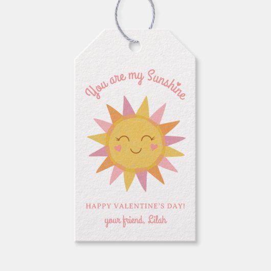 Schattige Je bent mijn Sunshine Kinder Klaslokaal  Cadeaulabel (Voorkant)