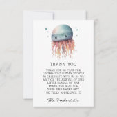 Schattige Jellyfish Neutral Baby shower Dank je ka Bedankkaart (Voorkant)