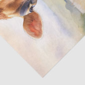 Schattige Jersey Koe en Kalf Wildflower Decoupage Tissuepapier (Detail)