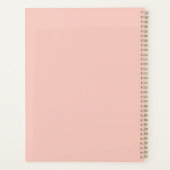 Schattige Jersey Koe Roze Bloemen Planner (Achterkant)