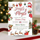 Schattige Jingle & Mingle Kerstfeest Kaart