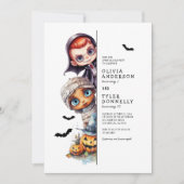 Schattige Joint Kids Verjaardag Halloween Party Kaart (Voorkant)