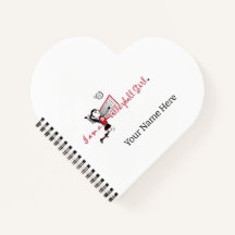 Schattige jong meisje volleybal Notitieboek