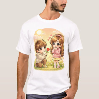 Schattige Jonge Jongen en Meisje – Schattige Kinde T-shirt