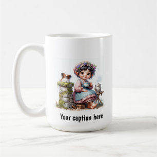 Schattige jonge Munchkin in  kleding Koffiemok