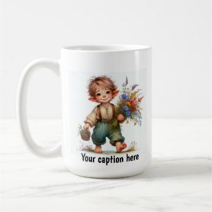 Schattige jonge Munchkin in kleding Koffiemok