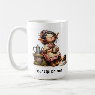 Schattige jonge Munchkin in  kleding Koffiemok