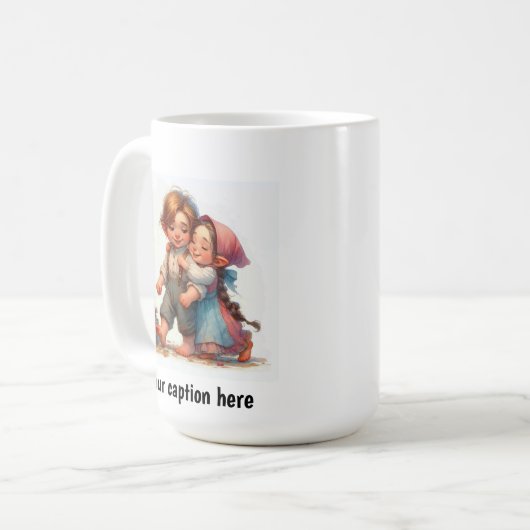 Schattige jonge Munchkins in  kleding Koffiemok (Voorkant links)